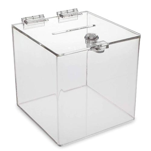 acrylic ballot box with locks